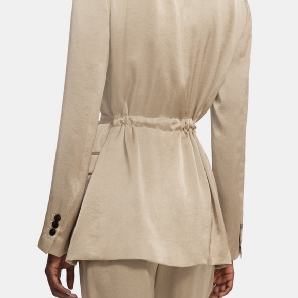 Chic Beige Double-Breasted Blazer - Picture 3 of 5